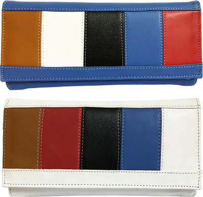 

Lady bar Casual White, Blue Clutch, Blue;white