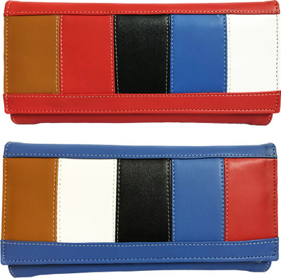 

Lady bar Casual Blue, Red Clutch