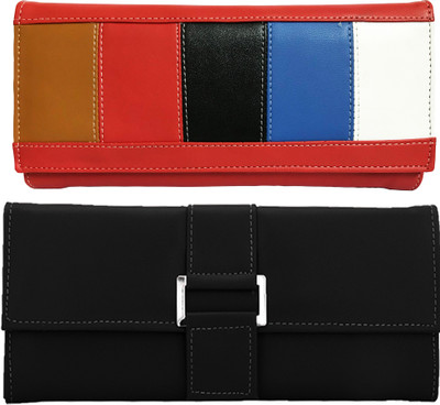 

Lady bar Casual Black, Red Clutch