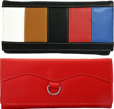 

Lady bar Casual Red, Black Clutch, Black;red