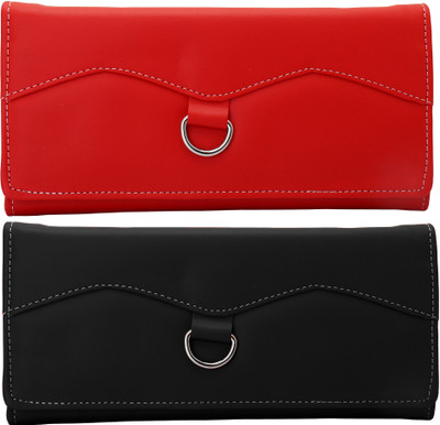

Lady bar Casual Black, Red Clutch