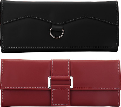 

Lady bar Casual Maroon, Black Clutch, Black;maroon