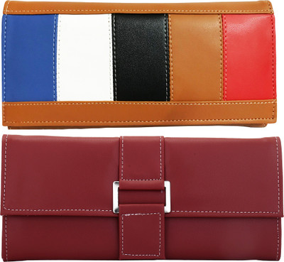 

Lady bar Casual Maroon, Tan Clutch