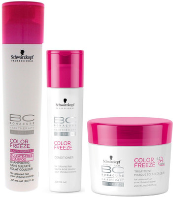 

Schwarzkopf BC Bonacure Color Freeze Shampoo (250ml) + Conditioner (200ml) + Hair Mask (200ml) (Pack of 3)(Set of 3)