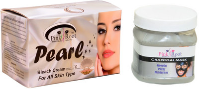 

Pink Root Pearl Bleach 250g, Charcoal Mask 500ml(Set of 2)