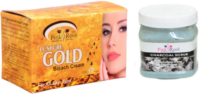 

Pink Root Gold Bleach 250g, Charcoal Scrub 500ml(Set of 2)