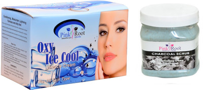 

Pink Root Oxy Ice Cool Bleach 250g, Charcoal Scrub 500ml(Set of 2)