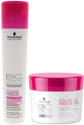 Schwarzkopf BC Bonacure Color Freeze Shampoo (250ml) + Hair Mask (200ml) (Pack of 2)(2 Items in the set)