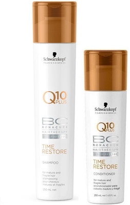 

Schwarzkopf BC Bonacure Q10 Plus Time Restore Shampoo (250ml) + Conditioner (200ml) (Pack of 2)(Set of 2)