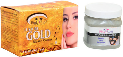 

Pink Root Gold Bleach 250g, Charcoal Mask 500ml(Set of 2)