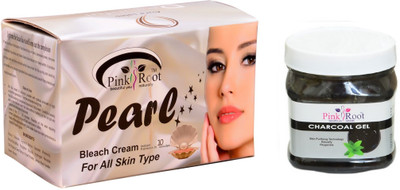 

Pink Root Pearl Bleach 250g, Charcoal Gel 500ml(Set of 2)