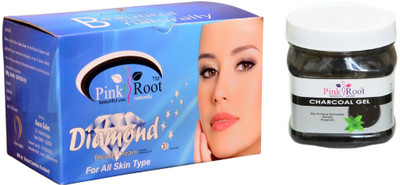

Pink Root Diamond Bleach 250g, Charcoal Gel 500ml(Set of 2)
