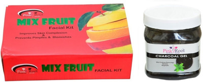 

Pink Root Mix Fruit Facial Kit 83g, Charcoal Gel 500ml(Set of 2)