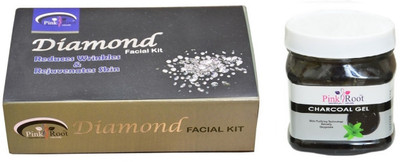 

Pink Root Diamond Facial Kit 83g, Charcoal Gel 500ml(Set of 2)