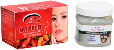 

Pink Root Mix Fruit Bleach 250g, Charcoal Mask 500ml(Set of 2)