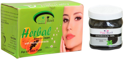 

Pink Root Herbal Bleach 250g, Charcoal Gel 500ml(Set of 2)