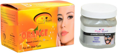 

Pink Root Orange Bleach 250g, Charcoal Mask 500ml(Set of 2)