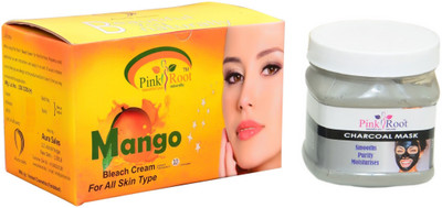 

Pink Root Mango Bleach 250g, Charcoal Mask 500ml(Set of 2)