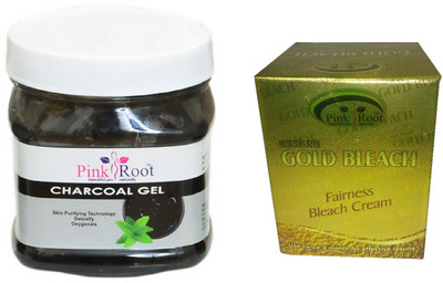 

Pink Root Gold Bleach 50g, Charcoal Gel 500ml(Set of 2)