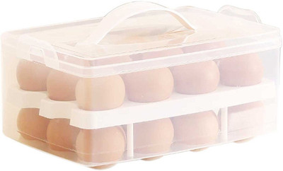 HOUSE OF QUIRK - 2 dozen Plastic Egg Container(White)
