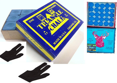 

Laxmi Ganesh Billiard GLOVES TRIANGLE CHALK COMBO Pool, Billiards, Snooker Cue Stick(Microfibre)