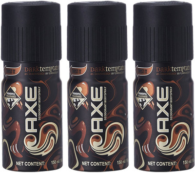 

AXE Dark Temptation- Set of 3 Body Spray - For Men & Women(150 ml, Pack of 3)