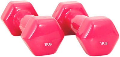 

BigIdea VINYL DUMBBELL Fixed Weight Dumbbell(1 kg), Pink