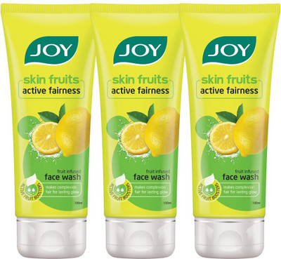 

Joy Skin Fruits Active Fairness Face Wash (Lemon)(Pack of 3 x 100 ml) Face Wash(300 ml)