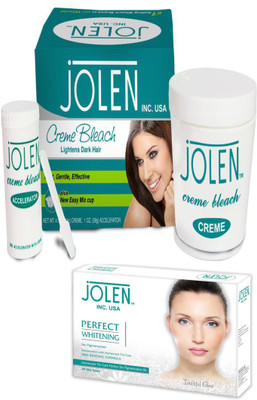 

Jolen CRÈME BLEACH 250 GM + PERFECT WHITENING FACIAL KIT 50 GM. 50 g