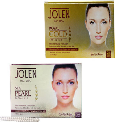 

Jolen ROYAL GOLD FACIAL KIT 50 GM + SEA PEARL FACIAL KIT 50 GM 50 ml