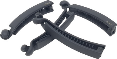 

Evolution Small Banana Clips Mini Curved Comfort 3.2 inch Matte Black Pack of 4 Banana Clip(Black)