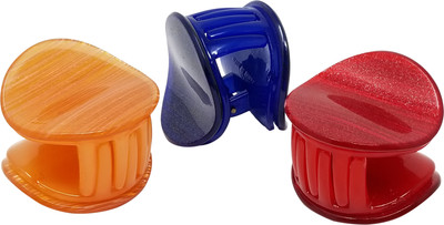 

Evolution Medium Claw Clips Circle Grip Angel Lining Print Pack of 3 Hair Claw(Multicolor)