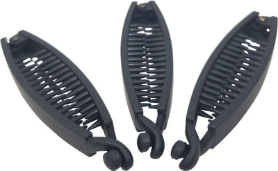

Evolution Small Banana Clips Mini Comfot Grip 3.1 inch Matte Black Pack of 3 Banana Clip(Black)