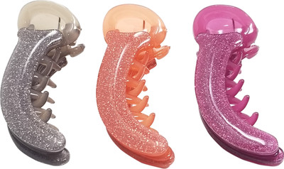 

Evolution XS Dolphin Clips Super Shiny Spring Galaxy Shades Pack of 3 Banana Clip(Multicolor)