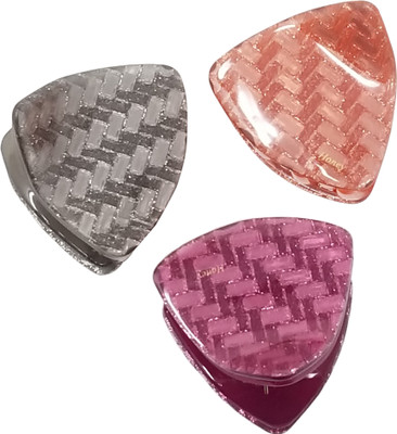 

Evolution Medium Claw Clips Triangle Grip Spring Shades Pack of 3 Hair Claw(Multicolor)