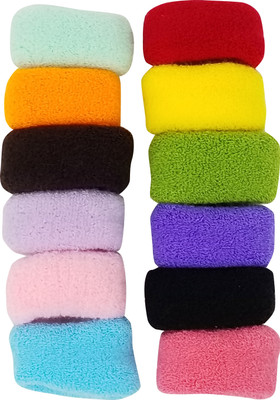

Evolution Small Thick Rubberbands Cottonwool, Extra Soft Bun,Ponytail Holders 12 colors Pack of 12 Rubber Band(Multicolor)