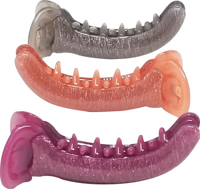 

Evolution Medium Dolphin Clips Lining Shiny Spring Shades Pack of 3 Banana Clip(Multicolor)