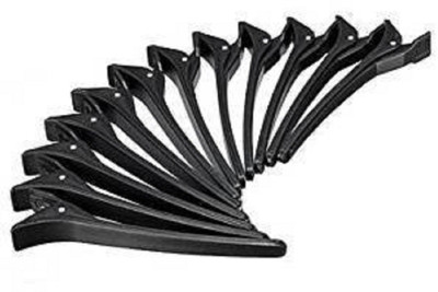 

AASA Section Clip For Hair Styling For Salon And Parlour Use / Black Salon Hairdressing Clip Flat Metal Hair Styling Section Clip Accessories Hair Cutting Clips (Set Of 12 Clips) Hair Clip(Black)