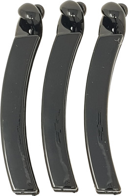 

Evolution Small Banana Clips Mini Curved Comfort 3.2 inch Glossy Black Pack of 3 Banana Clip(Black)