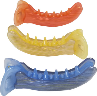 

Evolution Medium Dolphin Clips Lining Shiny Winter Shades Pack of 3 Banana Clip(Multicolor)