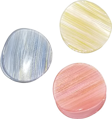 

Evolution Medium Claw Clips Circle Grip Crystal Lining Print Pack of 3 Hair Claw(Multicolor)