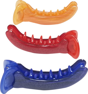 

Evolution Medium Dolphin Clips Lining Shiny Autum Shades Pack of 3 Banana Clip(Multicolor)