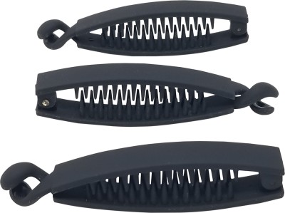 

Evolution Medium Banana Clips Big Comfot Grip 4 inch Matte Black Pack of 3 Banana Clip(Black)