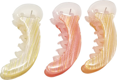 

Evolution XS Dolphin Clips Lining Shiny Winter Shades Pack of 3 Banana Clip(Multicolor)
