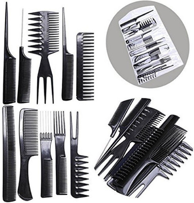 

firstzon™ 10Pcs Pro Salon Hair Cut Styling Hairdressing Barbers Combs Brush Set