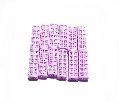 OM Medium Self Holding Rollers Pack of 12 Hair Curler Size 6/2 Cm Hair Curler(Purple)