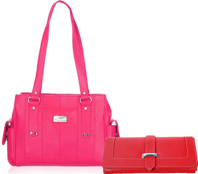 

Lady bar Shoulder Bag(Pink, Red)
