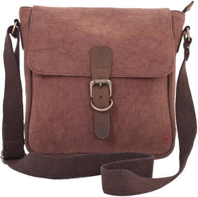 

Krashell Handmade Leather Sling Bag With Belt Sling Bag(Brown, 13 inch)