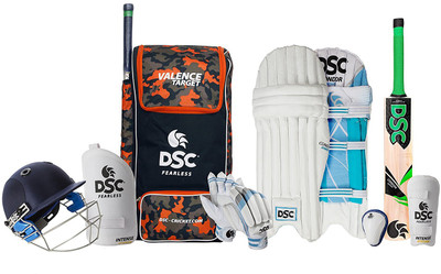 

DSC Premium Kashmir Willow Full Cricket Kit with Helmet, Size 4 (Ideal for 8 to 10 Years) Cricket Kit