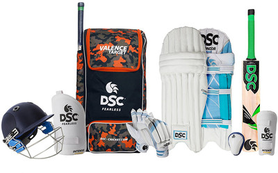 

DSC Premium Kashmir Willow Full Cricket Kit with Helmet, Size 5 (Ideal for 9 to 12 Years) Cricket Kit